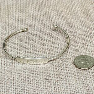 Stella & Dot Sterling Silver‎ Engraved Cuff Bracelet